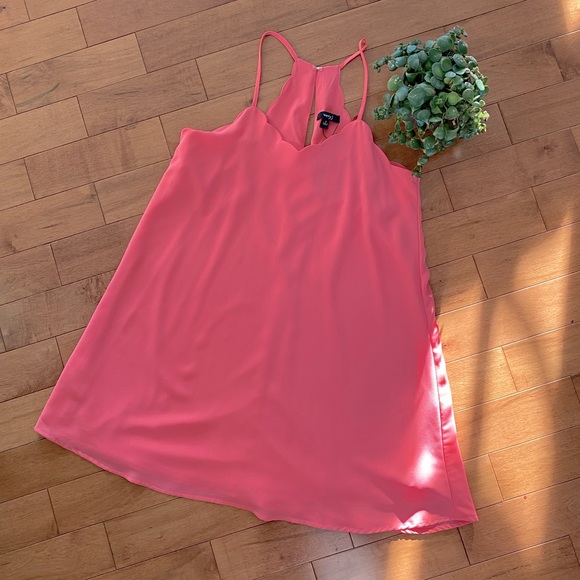 NWT Coral Scalloped Dress - Picture 2 of 10